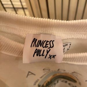 White Princess Polly Oversized Crewneck; Size 2; Barely worn